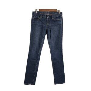 Ann Taylor LOFT Womens Dark Wash Low Rise Y2K Modern Slim Straight Jeans Size 2